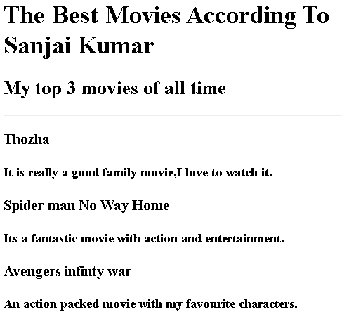 Movie Ranking Screenshot